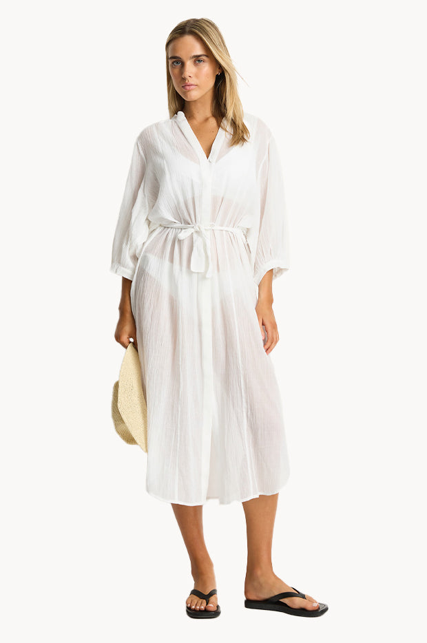 Salt Boho Long Shirt Dress