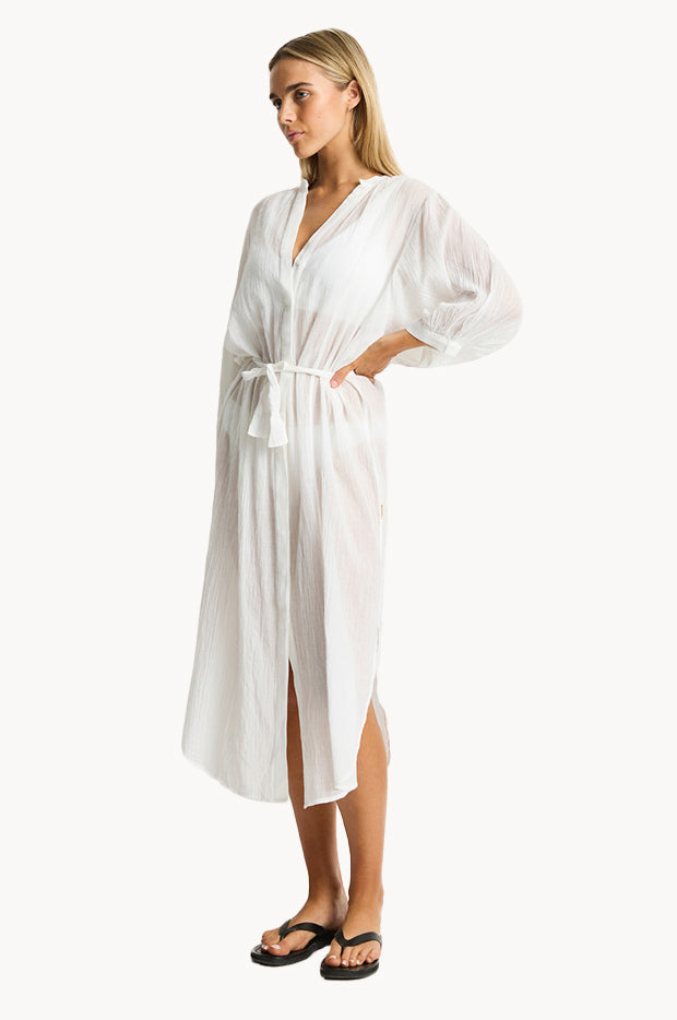 Salt Boho Long Shirt Dress