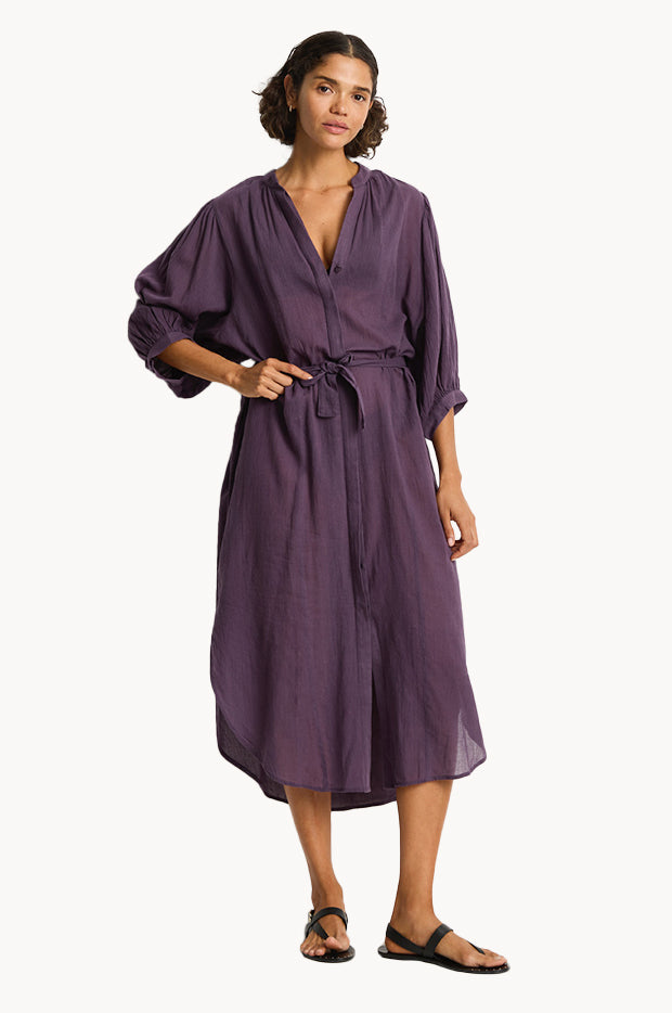 Salt Boho Long Shirt Dress