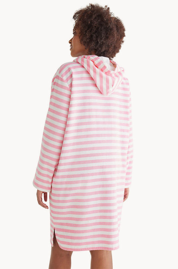 Stripe Positano Hooded Towelling Robe