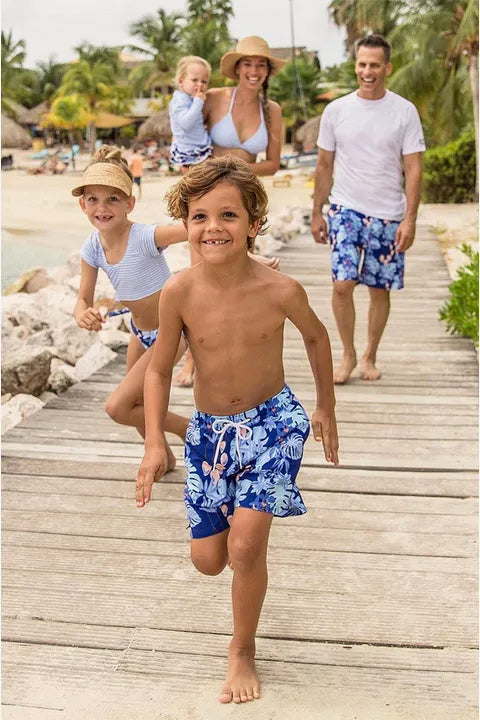 Snapper Rock Boys Mango Tango Boardshort Blue Swimwear Galore US