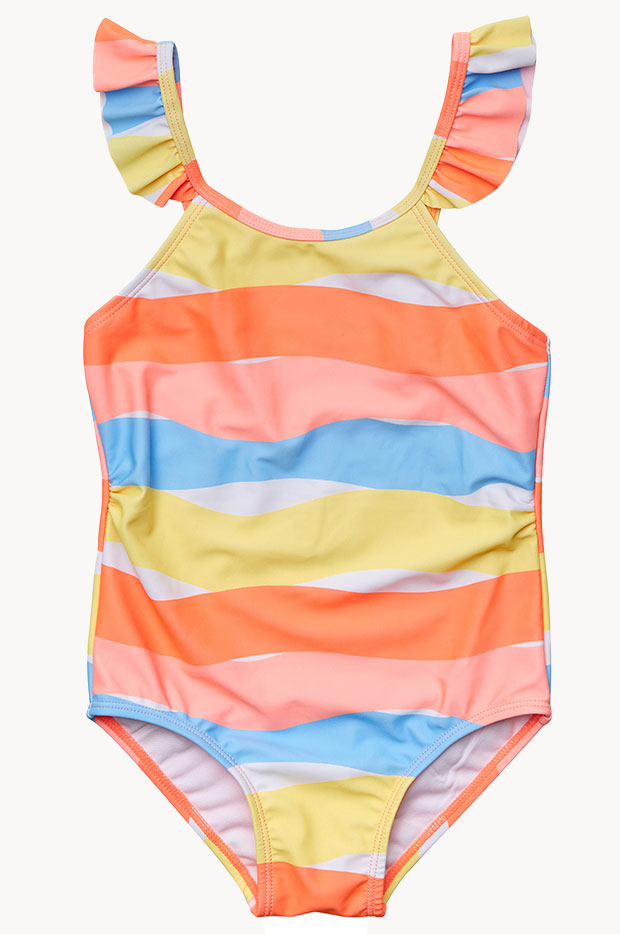 Girls Good Vibes Frill Strap One Piece