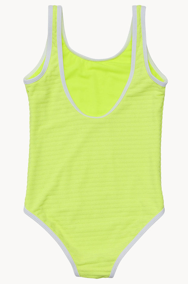 Snapper Rock Girls Citron Zest Scoop One Piece Citron