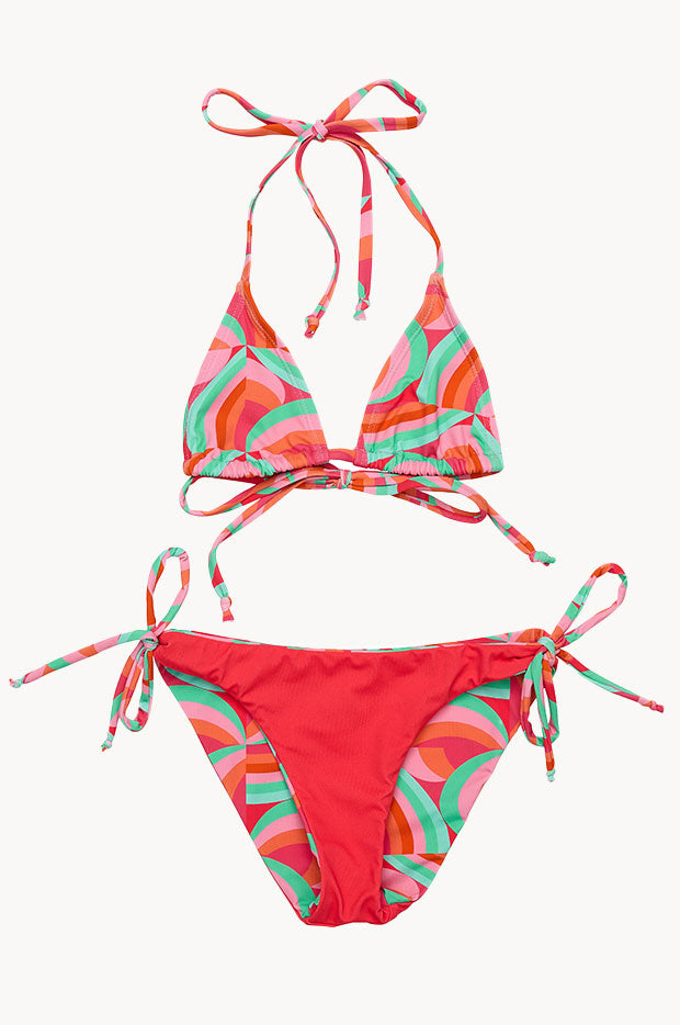 Girls Geo Melon Tri Set