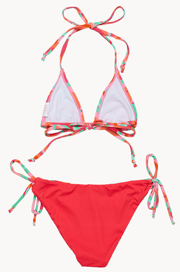 Girls Geo Melon Tri Set