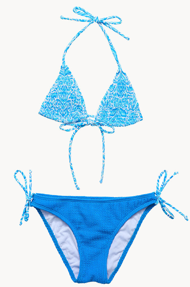 Girls Santorini Blue Tri Set