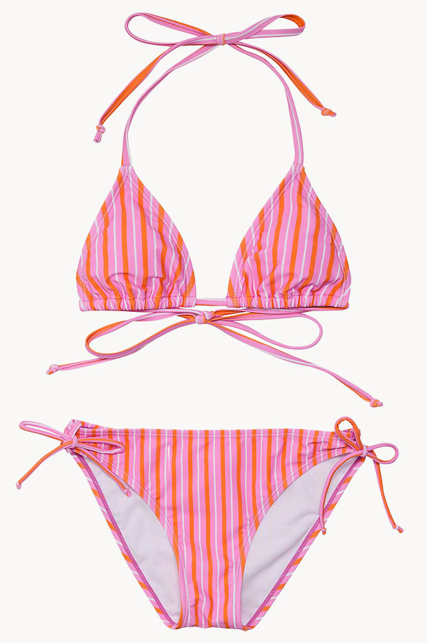 Girls Stripy Sunset Tri Set