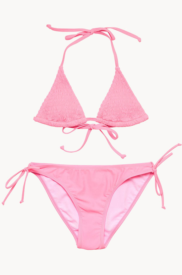 Girls Shirred Tri Set