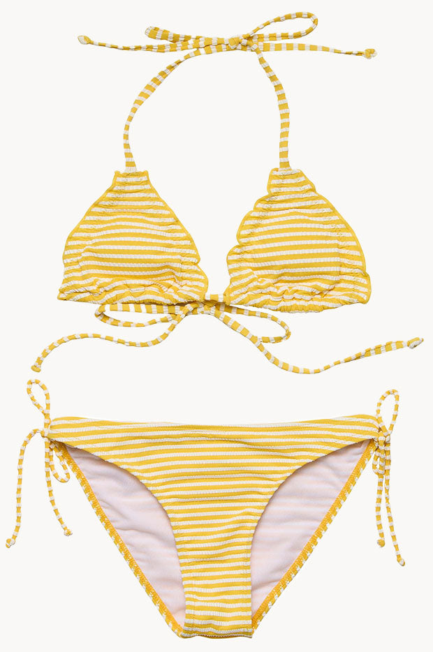 Girls Sunshine Stripe Tri Set