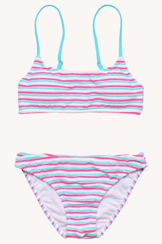 Girls Sorbet Stripe Crop Set