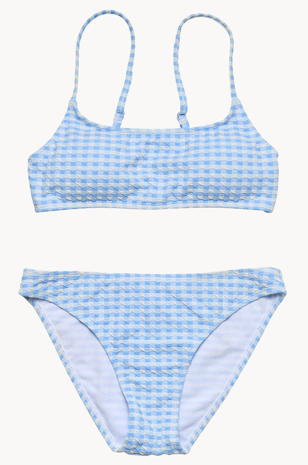 Girls Seaside Gingham Crop Set