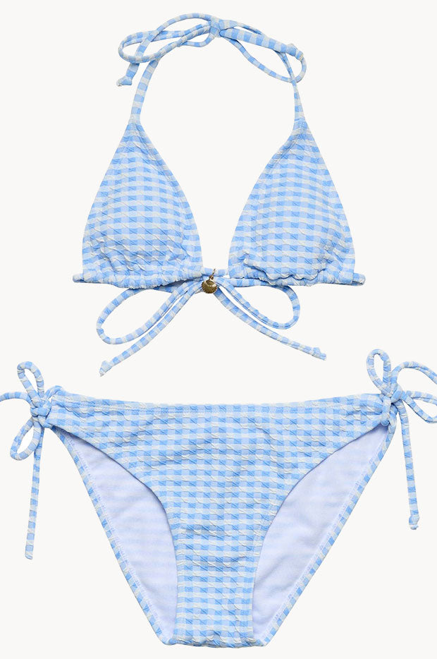 Girls Seaside Gingham Tri Set