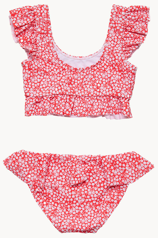 Girls Ditsy Bloom Frilled Crop Set
