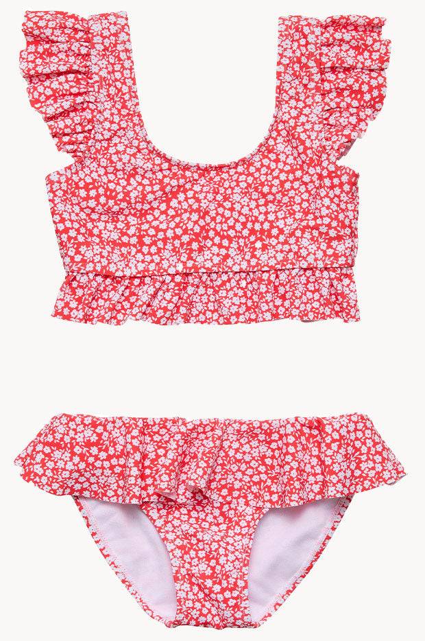 Girls Ditsy Bloom Frilled Crop Set