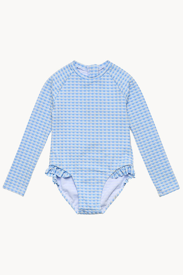 Girls Seaside Gingham Sunsuit