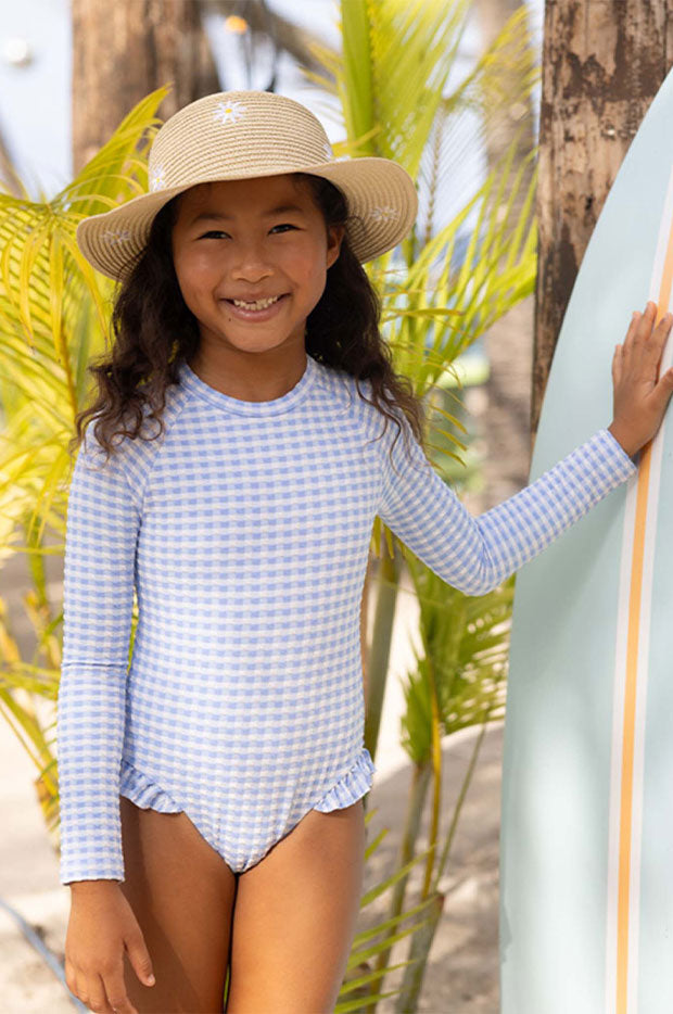 Girls Seaside Gingham Sunsuit