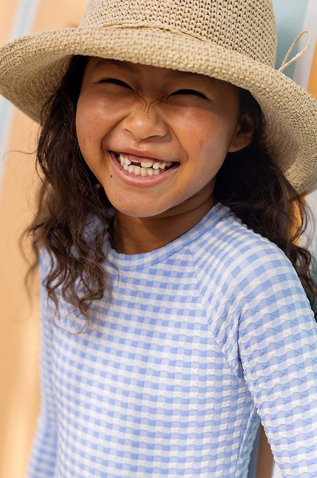 Girls Seaside Gingham Sunsuit