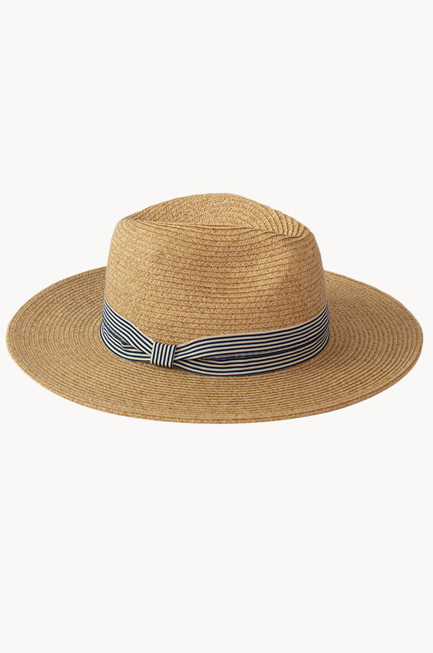 Mens Stripe Band Panama Hat