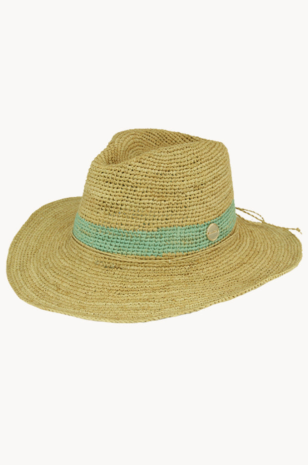 Raffia Mint Band Panama Hat