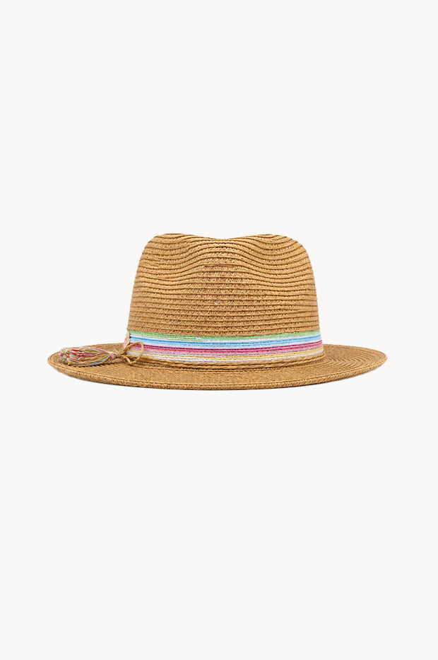 Girls Stripe Band Tassel Panama Hat