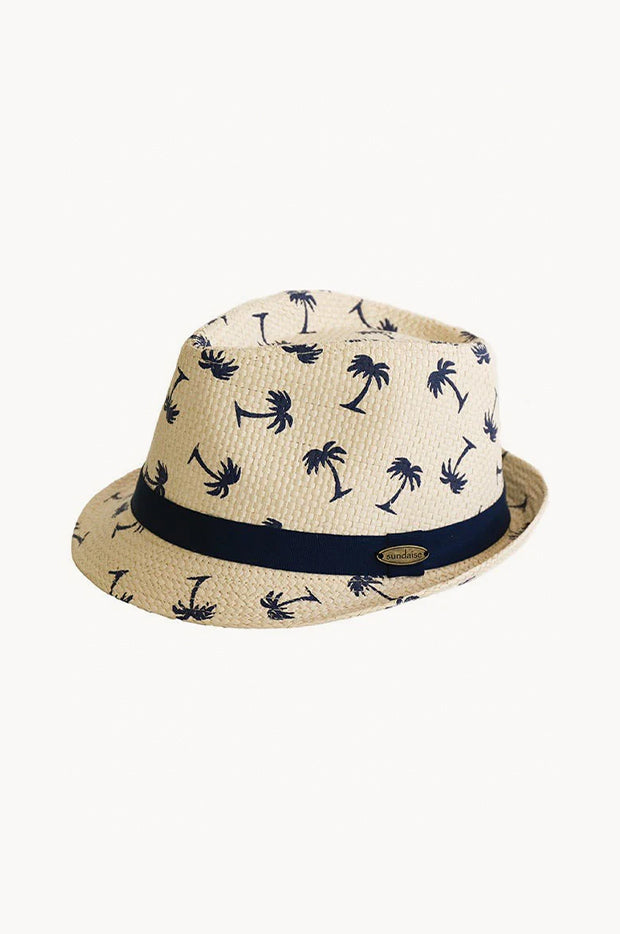 Navy Palm Fedora