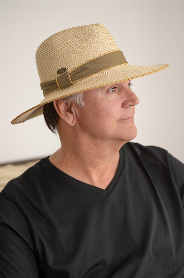 Unisex Olive Band Panama Hat