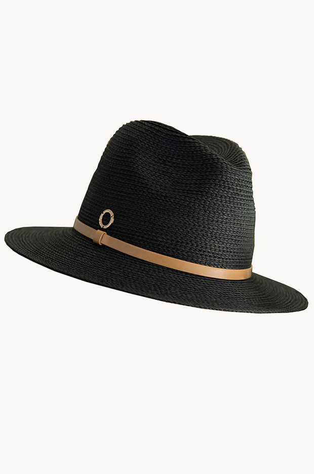 Leather Band Panama Hat