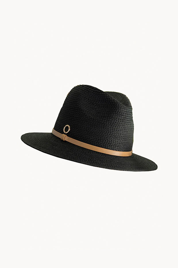 Leather Band Panama Hat