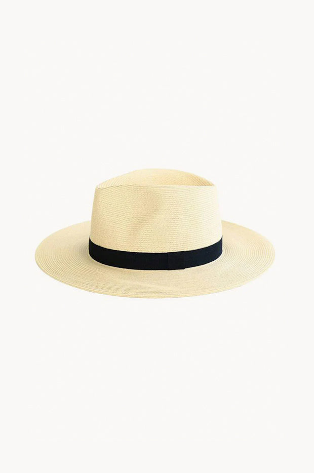 Black Band Packable Panama Hat