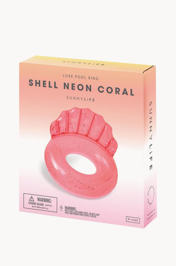 Neon Luxe Shell Pool Ring