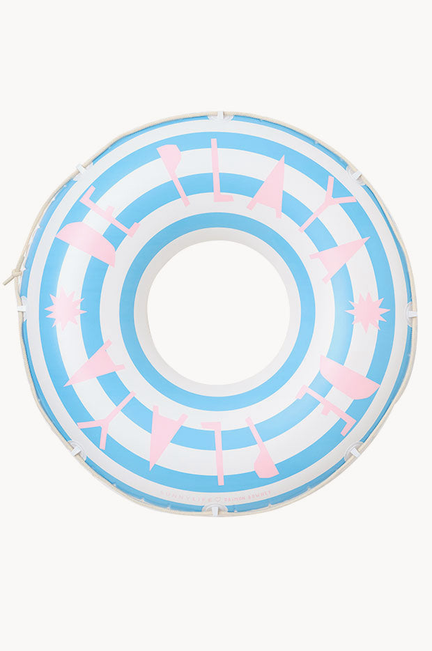 Sunny Life - De Playa Stripe Retro Pool Ring - Blue/White | Swimwear ...
