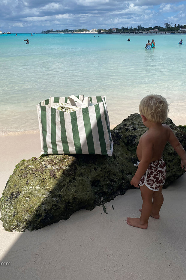 The Vacay Stripe Carryall Beach Bag