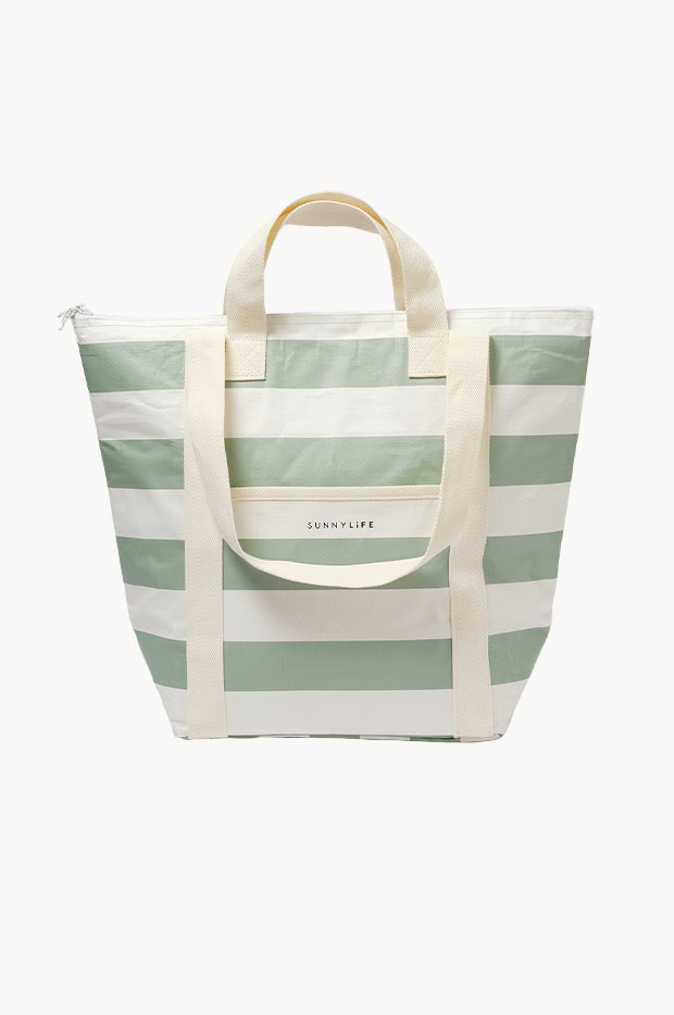 Stripe Light Cooler Tote