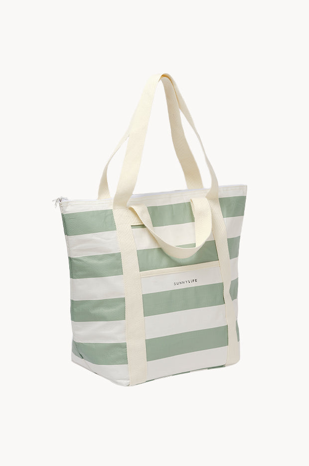 Stripe Light Cooler Tote