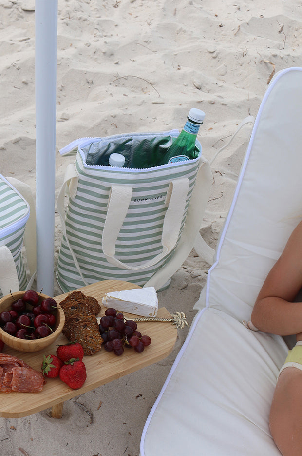 Stripe Light Cooler Drinks Bag