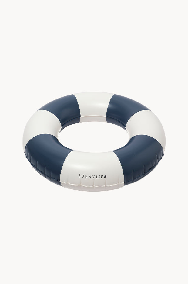 Sunny Life - Stripe Slim Tube Pool Ring - Navy | Swimwear Galore AU