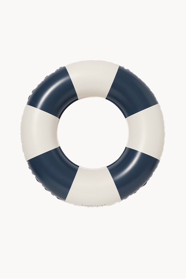 Sunny Life - Stripe Slim Tube Pool Ring - Navy | Swimwear Galore AU