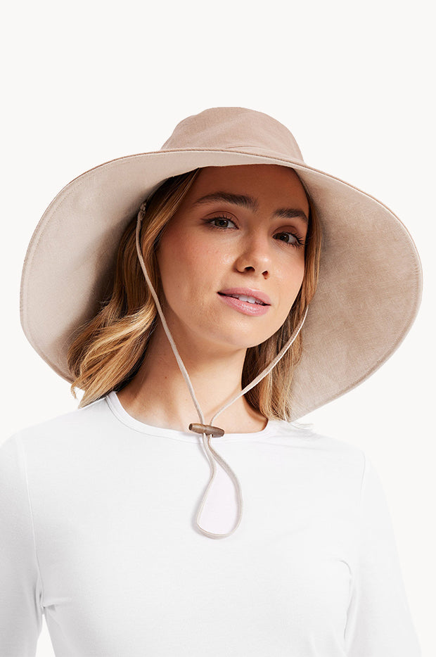 Ultra Wide Cotton Linen Hat