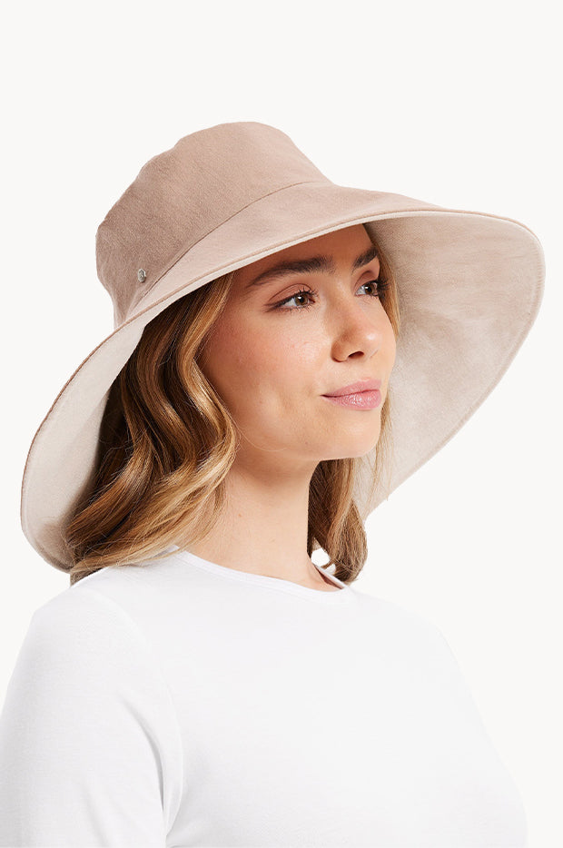 Ultra Wide Cotton Linen Hat