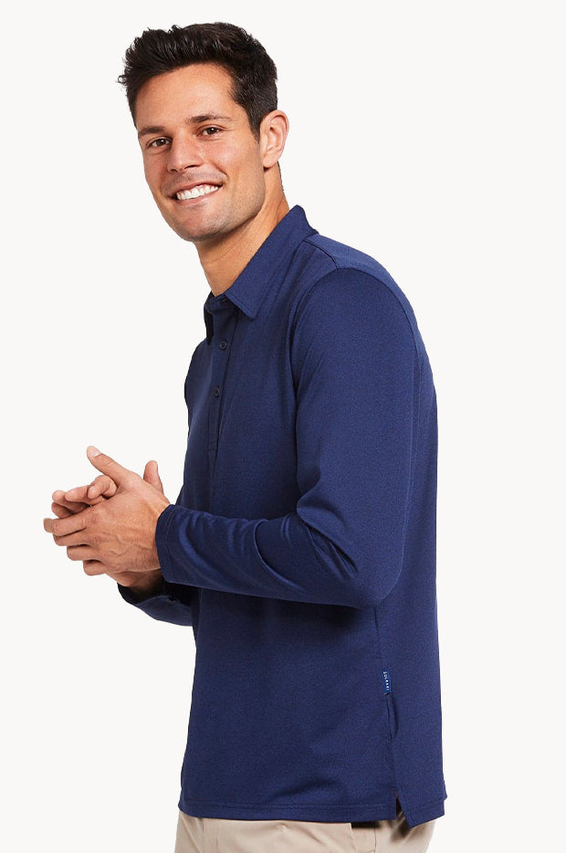 Mens Long Sleeve Polo Shirt