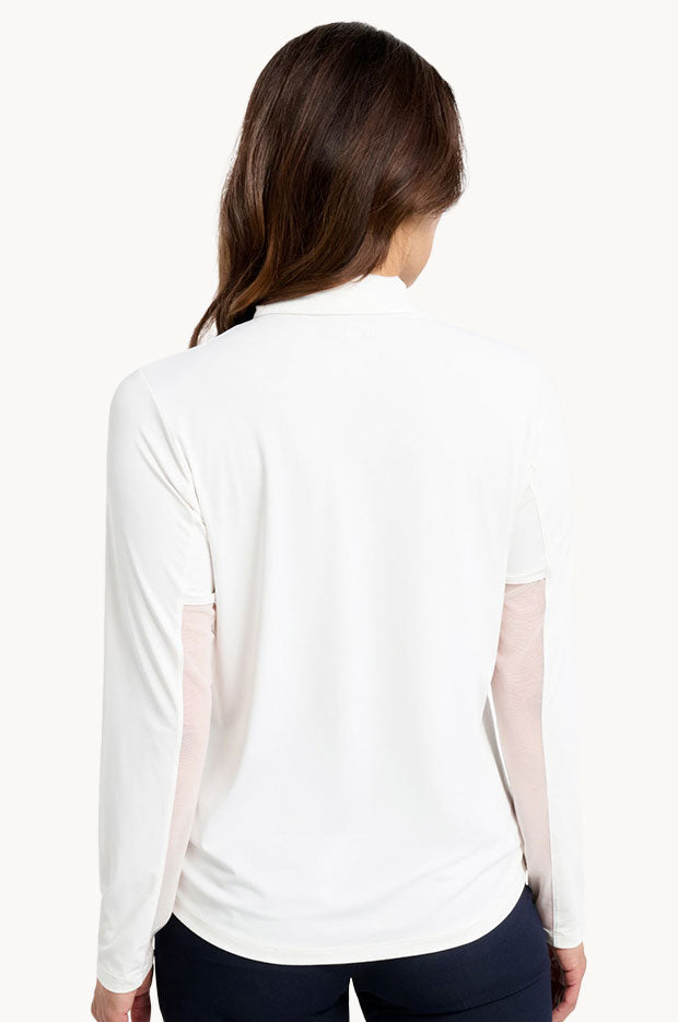 Long Sleeve Zip Polo Shirt