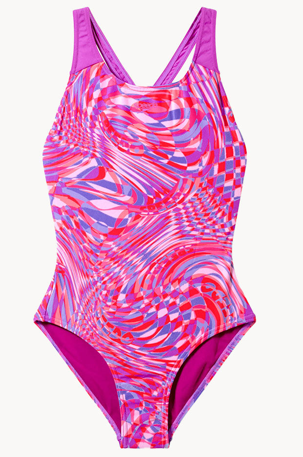 Girls Printed Splashback One Piece