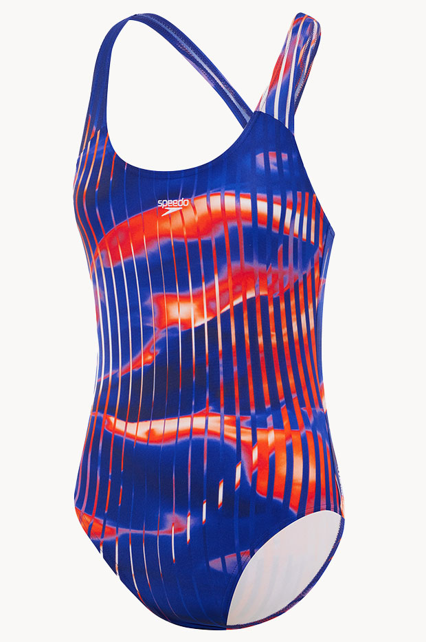 Girls Linear Lava Splashback One Piece