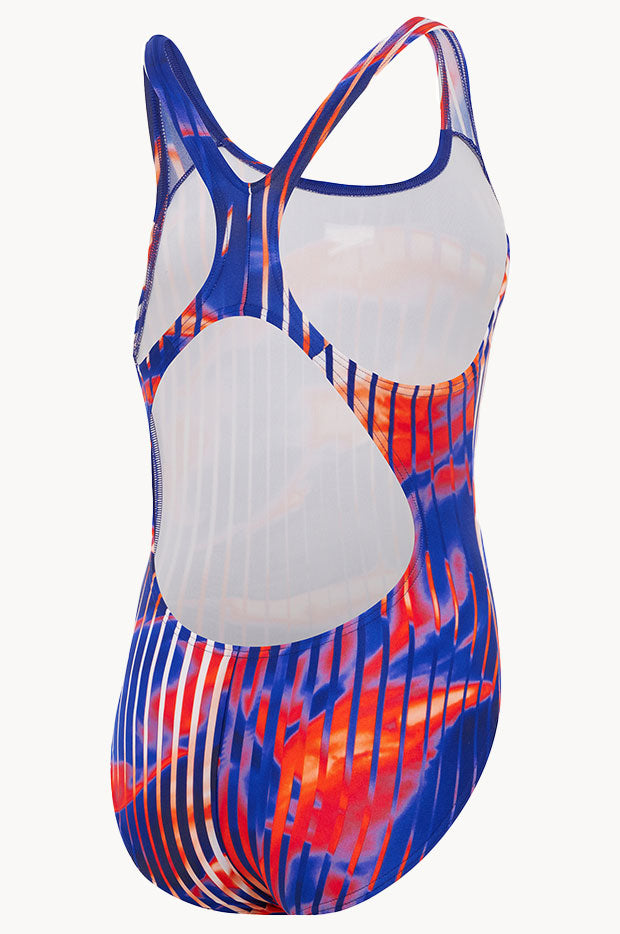 Girls Linear Lava Splashback One Piece