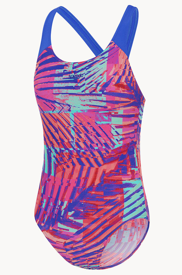 Speedo - Girls Digital Allover Splashback One Piece - Multi | Swimwear ...