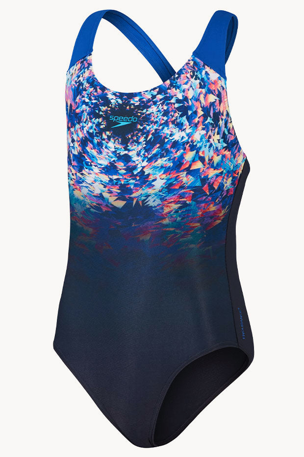 Speedo Maillot de Bain Fille - Digital Placement Splashback - true navy Speedo Maillot de Bain Fille - Digital Placement Splashback - true navy