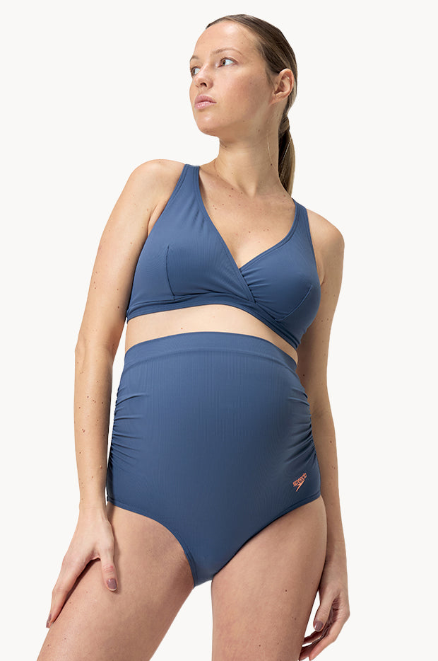 Speedo Maternity Crop Set Spruce Blue Swimwear Galore AU