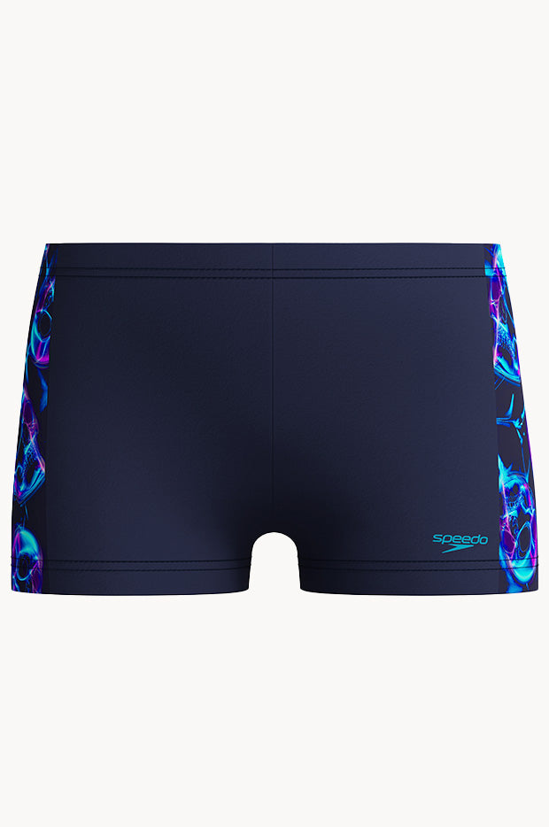 Boys Allover Print Panel Aquashort