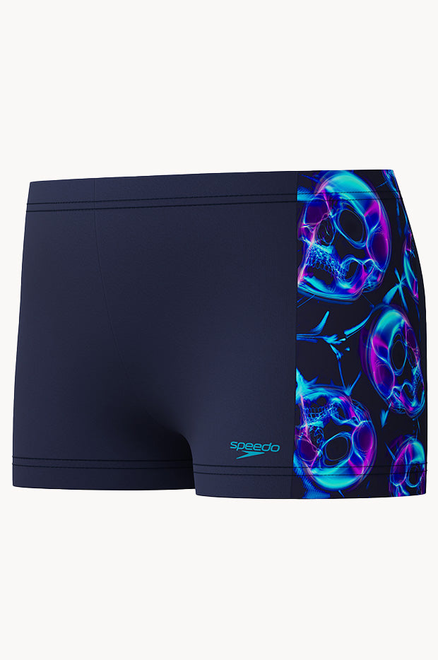 Boys Allover Print Panel Aquashort