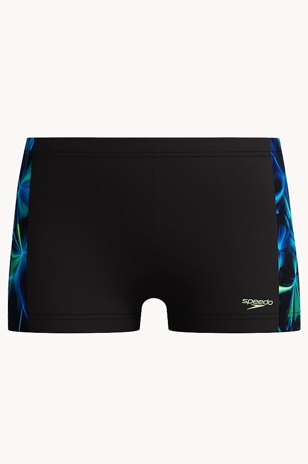 Boys Allover Print Panel Aquashort